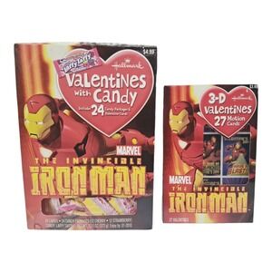 VINTAGE MARVEL IRON MAN 2009  VALENTINES DAY CARDS- 24 CARDS & 27 MOTION CARDS